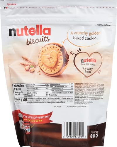 Nutella Biscuits, Hazelnut Spread With Cocoa, Sandwich Cookies, 20-Count Bag (Pack of 4) - Image 2