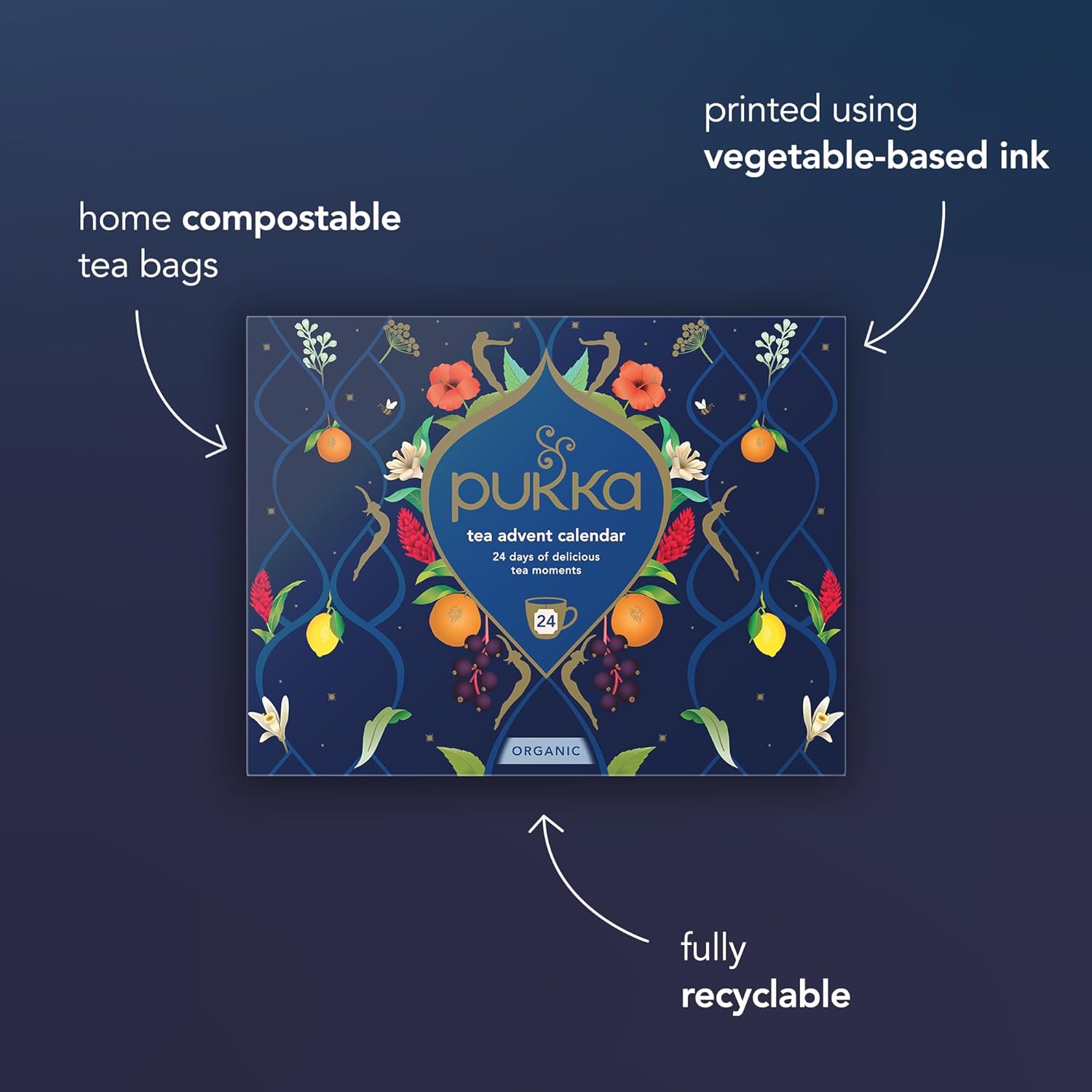 Pukka Herbs | Advent Calendar 2025 Organic Tea Selection | Ideal Secret Santa Christmas Gifts Idea For Women & Men | Perfect For Tea Enthusiasts | 24 Delightful Black/Green/Herbal Infusion Tea Bags - Image 3