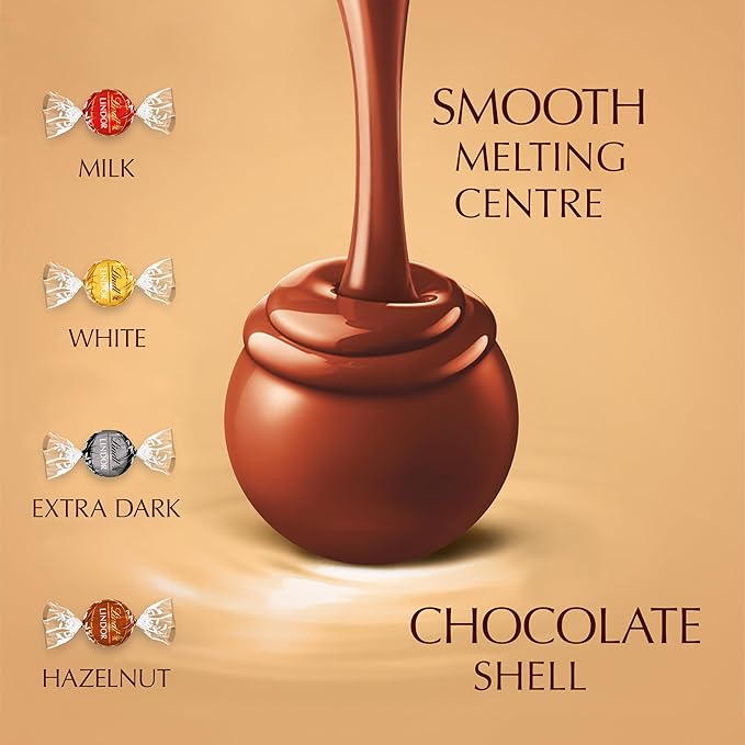 Lindt Lindor Assorted Chocolate Truffles – 200g Box (Approx. 16 Balls) – Smooth Filling – Christmas, Gift, Birthday, Congratulations Treat - Image 3